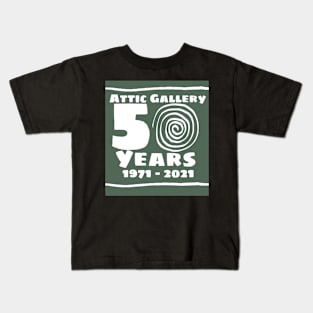 Attic 50 years logo green Kids T-Shirt